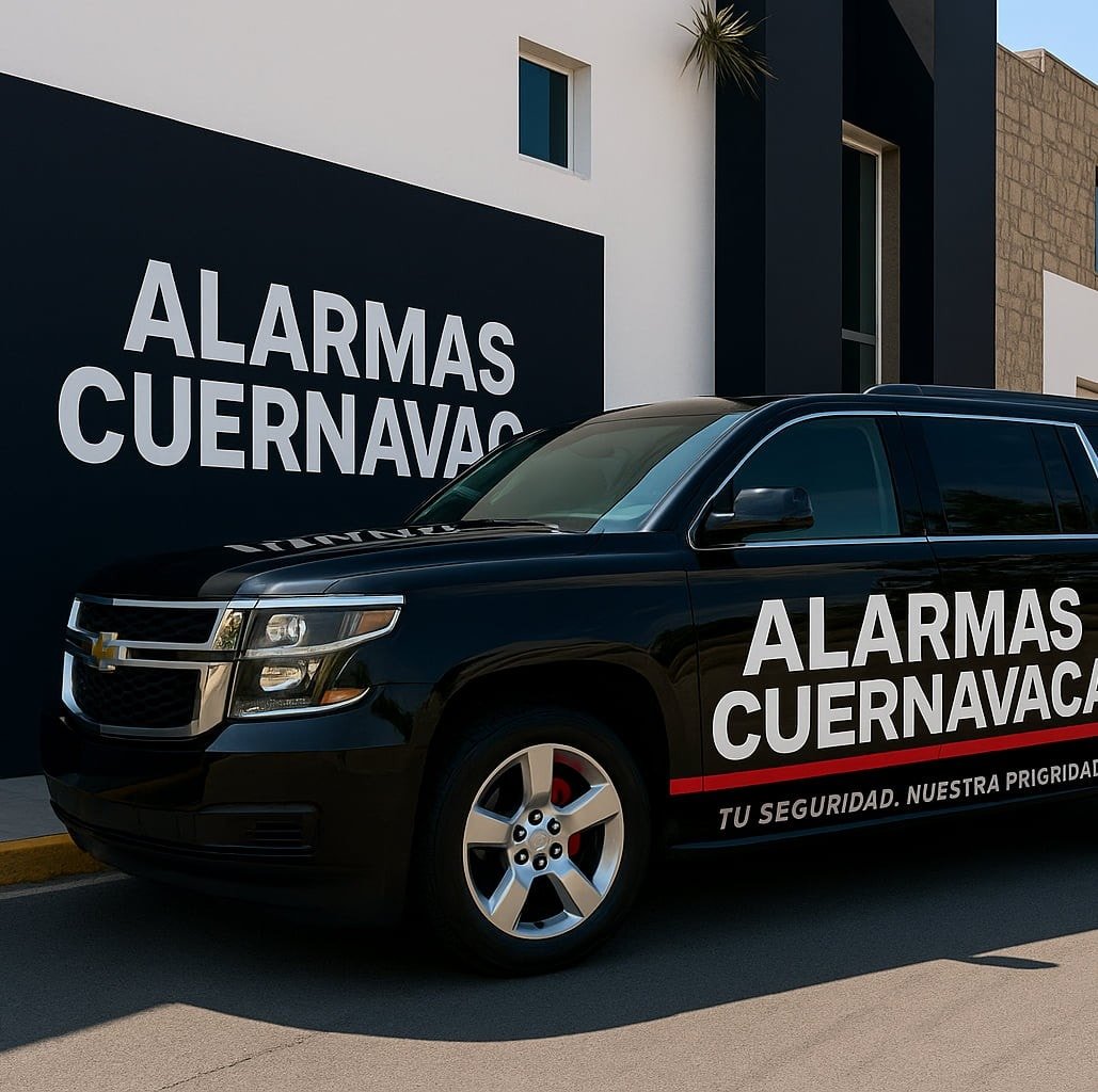 Vehículo institucional de Alarmas Puebla Pro